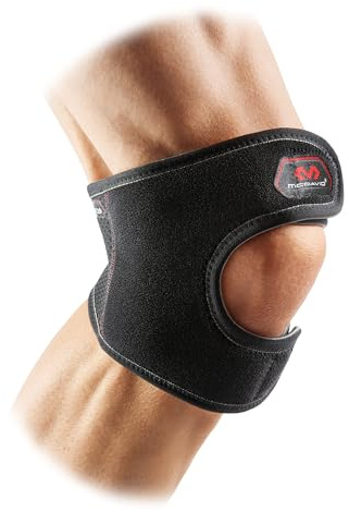 McDavid Knee Support Wrap, Knee Pain Relief from Jumpers Knee, Runners Knee, Patella Support, Tendon Support, Cartilage Meniscus Injuries, Adjustable for Men & Women, Sold as Single Unit (1)