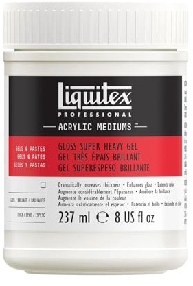 Liquitex 7408 Professional Gloss Super Heavy Gel Medium, 237 ml , White
