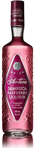Antica Sambuca Raspberry | Italien | Sternanislikör mit Himbeergeschmack | Fruchtige Himbeeraromen + Anis | Pro-pour Technology | 700 ml | 38 % Vol.
