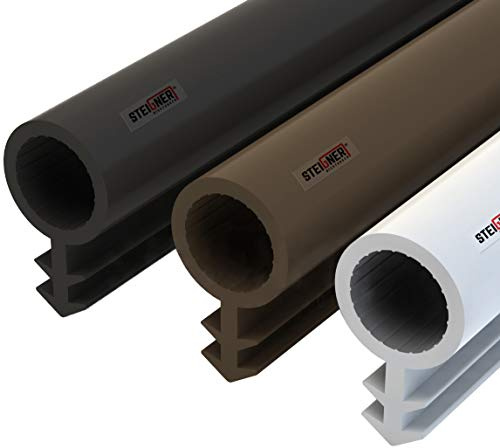 STEIGNER Joint de Porte et de Fenêtre STD03 10 m 8 mm Joint d'Étanchéité en Caoutchouc Blanc PVC Aluminium