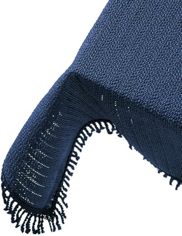 Brandsseller Nappe de Jardin 110x140 cm Nappe à Franges extérieur Linge de Table rectangulaire expansé pour Le Jardin, la terrasse, Le Balcon résistante aux intempéries antidérapante - Bleu
