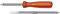 FACOM - Tournevis avec Lame Interchangeable - AMS - Pointe Plate et Phillips - Longueur 165 mm - Chromée Polie - Outillage à Main - Convient à un Usage Professionnel