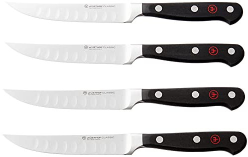 Wüsthof Classic 4-Piece Hollow Edge Steak Knife Set