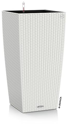 Lechuza-Gefäß mit Bewässerungssystem CUBICO Cottage 30 weiß