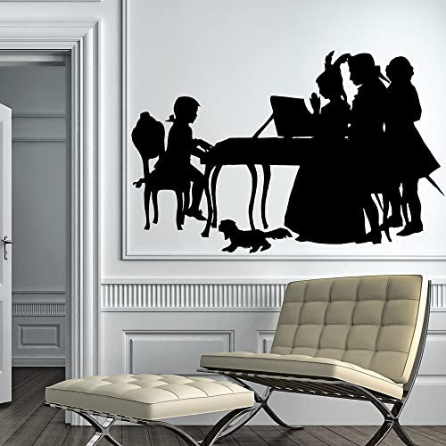 Sunnywall Wandtattoo Mozart Musik Menschen Klavier Flügel Größe: Größe 2