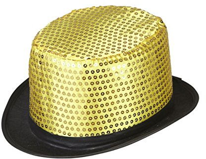 W WIDMANN MILANO Party Fashion - Pailletten Zylinder Hut | Glitzer Partyhut, Kostüm Accessoire für Karneval, Mottoparty, Silvester, Showauftritte