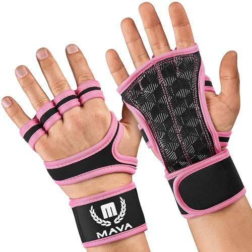 Mava Guanti Sollevamento Pesi con Supporto Polso, Fitness e Workout in Palestra per Uomo e Donna - Ideali per Trazioni e Calisthenics
