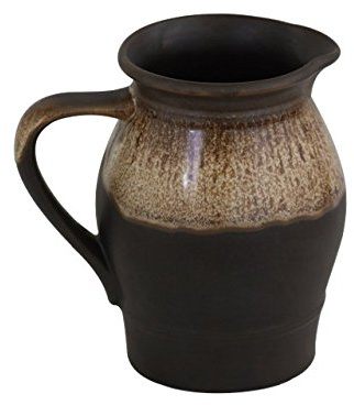 Grandes Bunzlauer 111 – Tetera (cerámica/hielo Tetera/leche jarra 2,2 litros, diámetro 20 cm, h = 21 cm decorada marrón (Campesinos cerámica)