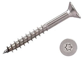 50 Stk. Spanplattenschraube Senkkopf TX A2 EDELSTAHL 5,0X60/35 TX25 -Innenvielzahn