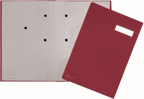 Pagna Unterschriftsmappe 20 Fächer Leinen rot