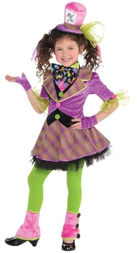 (PKT) (9901797) Child Girls NEW Mad Hatter Costume (6-8yr)