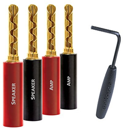 audioquest Banana SureGrip-100 BFA Gold 8-er Pack