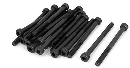 sourcingmap® 20Stk. M4 x 50mm 12,9 Legiert Stahl Sechskantsockel Kopf Kappe Schraube Bolzen de