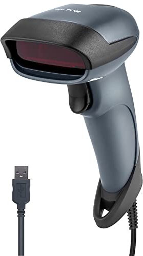 NETUM Lettore Codici Barcode Scanner Bar Code Reader a Barre Universale Laser 1D Ottico con Cavo USB per Computer/Notebook, Windows XP / 7/8 ecc NT-M1