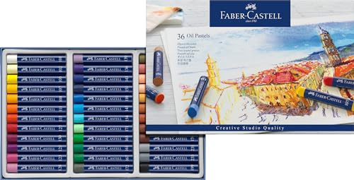 Faber-Castell 127036 - Pastelli a olio permanenti Studio Quality, astuccio da 36 pezzi