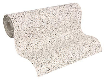 A.S. Création 156310 - Carta da parati strutturata, con decorazioni in rilievo, motivo naturale, colore: bianco/marrone