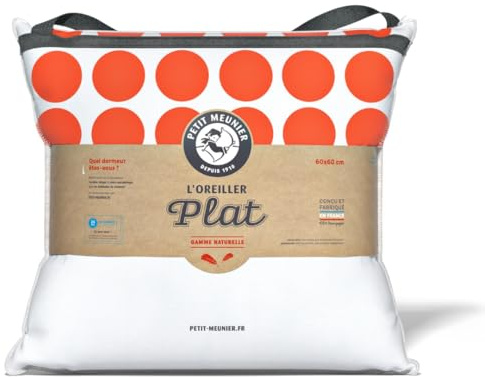 Petit MEUNIER - Oreiller Plat 60x60 Duvet & Plume