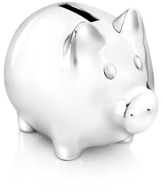 Zilverstad 6305600 Tirelire Cochon Argenté Laqué