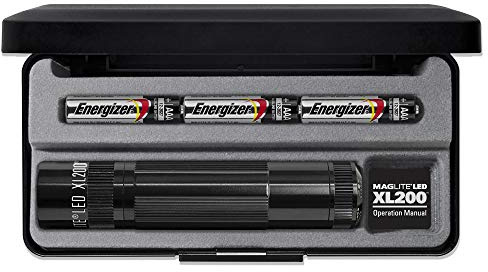 Mag-Lite LED Taschenlampe XL200, 172 Lumen, schwarz, 12 cm mit 5 Modi und Endkappenschalter, XL200-S3017
