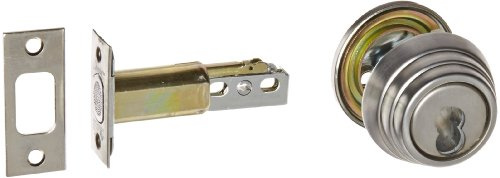 Arrow Lock E Series Stain Chromium Occupancy Indicator Deadbolt Auxiliary Lock with Interchangeable Core, 1-3/8 to 1-3/4 Door Thickness (Pack of 1)