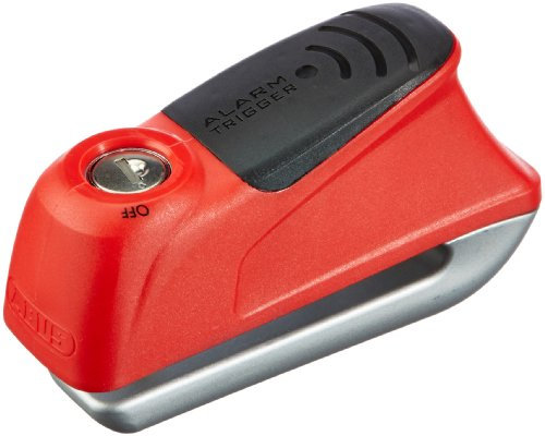 ABUS Bremsscheibenschloss Trigger Alarm 345 - Motorradschloss mit 100 dB Alarm - ABUS-Sicherheitslevel 8 - Rot