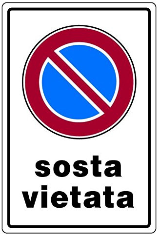 Cartelli segnaletici in alluminio Pubblicentro - divieto di sosta - 05400030ALB0300X0200