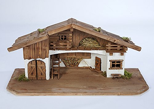 Holz und Gartentrends Weihnachtskrippe Krippe Krippenstall Weihnachten Weihnachtskrippen Tischkrippen Krippenfiguren (Weihnachtskrippe W10)