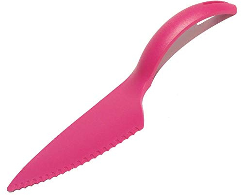 Tupperware Cut N Serve Tortenheber, Kuchen- oder Kuchenschneider, Fuchsia Pink