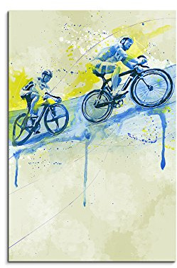 Paul Sinus Art Radsport V 90x60cm SPORTBILDER Splash Art Wandbild Aquarell Art