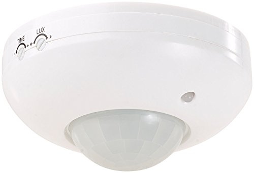 revolt Bewegungsmelder 360 Grad: 360°-PIR-Bewegungsmelder mit Timer, für Wand und Decke (Keller, nachrüsten, innen)