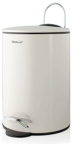 blomus Trethink TUBO- | 3 liter | Färg sand | Ø 17 x 24,5 cm | Avfallskorg av rostfritt stål | Soptunna med avtagbar innerhink
