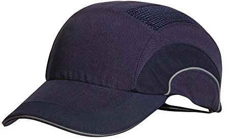 JSP HardCap A1+ Anstoßkappe mit langem Schirm 7 cm – Marineblau | Leichte Schutzkappe für Arbeitsschutz & Industrie (ABR000-000-500)