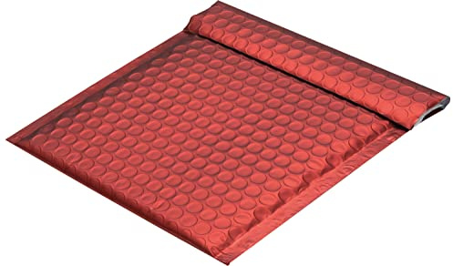 Farbige Luftpolstertaschen | Premium | 175 x 185 mm Rot (10 Stück) mit Abziehstreifen | Briefhüllen, Kuverts, Couverts, Umschläge mit 2 Jahren Zufriedenheitsgarantie