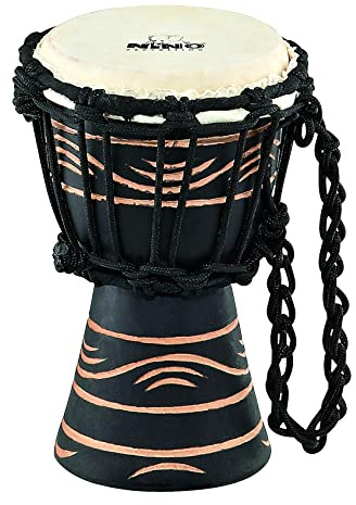 Nino Percussion Moon Rhythm Djembe, Natur (NINO-ADJ4-XXS) | Musikinstrument für Kinder ab 3 Jahren, Durchmesser 4,5 Zoll, Mahagoni