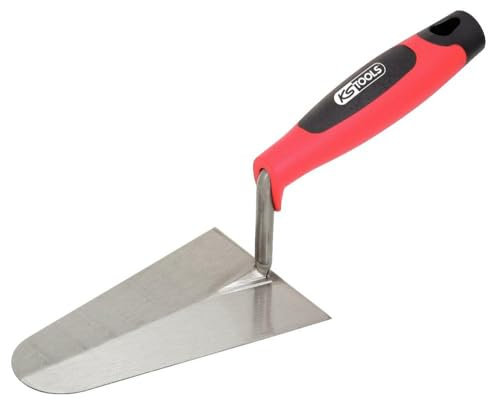 KS Tools 144.0213 Cazzuola per Stuccatura, 200 mm, Tondo, Impugnatura Bi-Componente