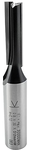 ENT 10517 Nutfräser HW, Schaft (S) 12 mm, Durchmesser (D) 8 mm, NL 30 mm, SL 40 mm, GL 77 mm