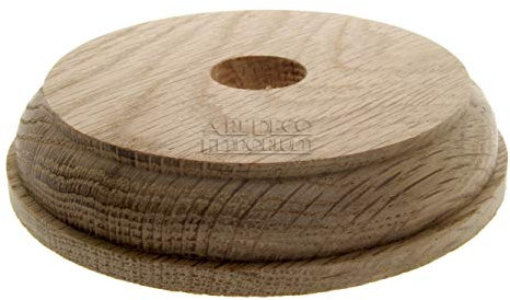 Solid Natural Oak Ogee Profile Round Mount for Period, Vintage and Bakelite Ceiling Roses