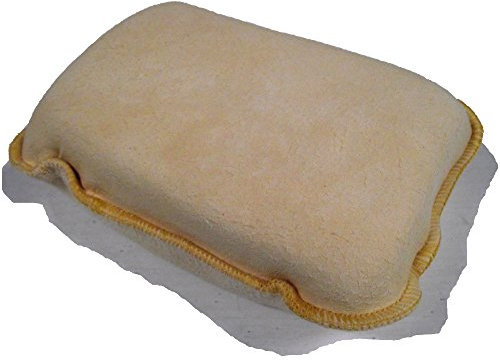 Praktischer Lederschwamm - Klarsichtschwamm aus echtem Leder, Chamoisleder, Fensterleder