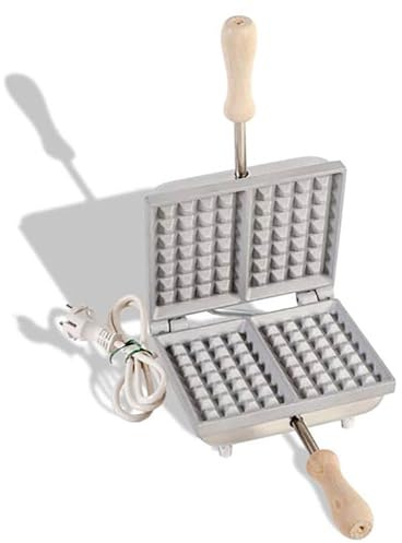 CBE Elettrodomestici 5040200CR Ferratelle Biscottiera Rettangolare, 600 Watt, Cromato
