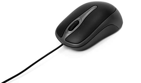 Verbatim optische Desktop-Maus, USB-2.0 und USB-3.0, optische USB-Maus mit 1000 dpi, für Laptop, Notebook, PC und MAC, Computermaus mit Kabel für Rechts- und Linkshänder, schwarz