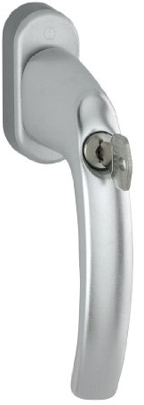 HOPPE Fenstergriff duraplus Atlanta in Aluminium natur /abschliessbar/ (mit TBT4)