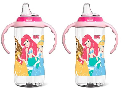 NUK Disney Princess Lot de 2 grandes tasses d'apprentissage 300 ml