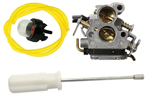 HURI Carburateur & Tournevis de Réglage & Pompe d'Amorçage pour Tronçonneuse Husqvarna 235 235E 236 236E 240 240E 545-072601 545-008030 Jonsered CS2234 CS2238