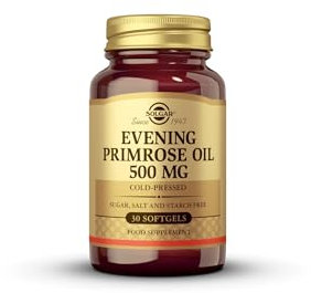Solgar Evening Primrose Oil 500 mg Softgels - Pack of 30 - With Omega-6 and GLA - Easy to Swallow - Gluten Free