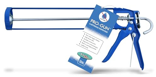 Axus Decor Pro-Gun (Blue Series) High Thrust Caulking Gun Heavy Duty Sealant Gun - Ladder Hook, Puncture Tool & Finger Contoured Grip - for Professional & DIY Enthusiasts