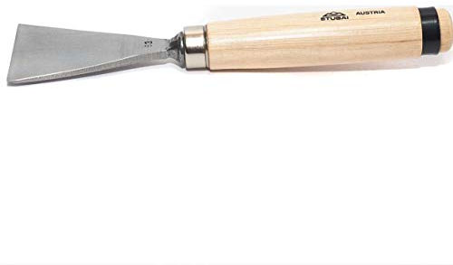 Stubai 556360 Couteau à sculpteur avec manche en bois, Gris/Beige, 60 mm