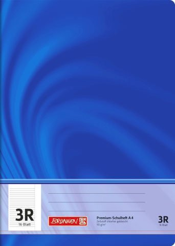 Schulheft/Schreibheft Vivendi Edition mit Rand (Lineatur 3R (3. Schuljahr) - Din A4 / 16 Blatt) PREMIUM QUALITÄT