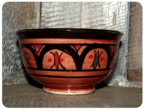 Simandra Orientalische marokkanische Keramikschale Keramik Müsli Obst Salat Schale Schüssel Deko klein Color Rot