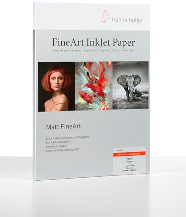 Hahnemühle 10641711 Digital FineArt William Turner Papier, Deckle Edge DIN A3+, 329 x 483 mm