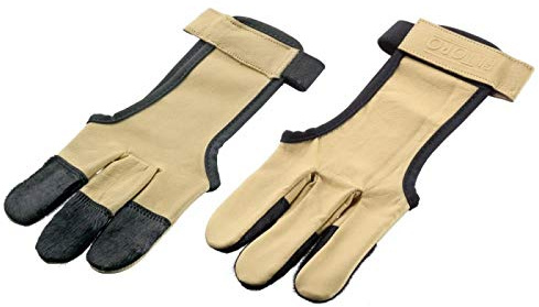 elToro Hair Glove Kangaroo (L) | hochwertiger Schießhandschuh aus Känguruleder mit Kalbshaar-Fingertips, präziser Release